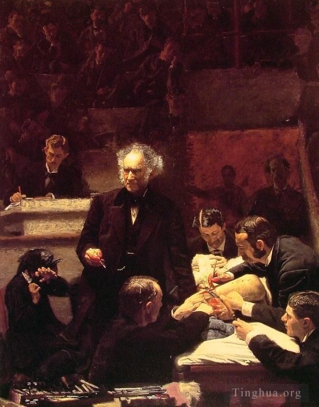 Thomas Cowperthwait Eakins Peinture à l'huile - La Clinique Grossière