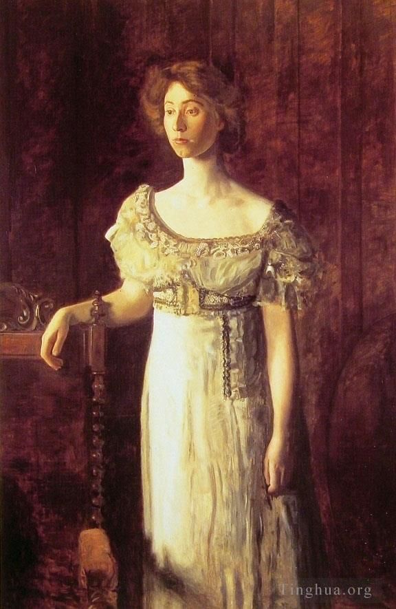 Thomas Cowperthwait Eakins Peinture à l'huile - La robe à l'anciennePortrait de Miss Helen Parker