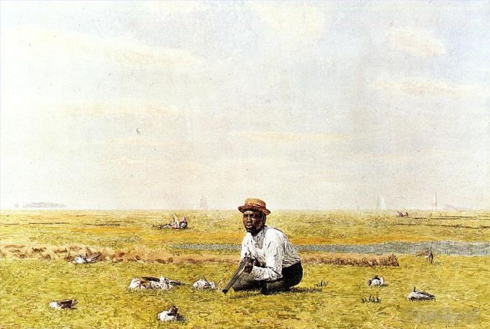Thomas Cowperthwait Eakins Peinture à l'huile - Siffler pour le Pluvier