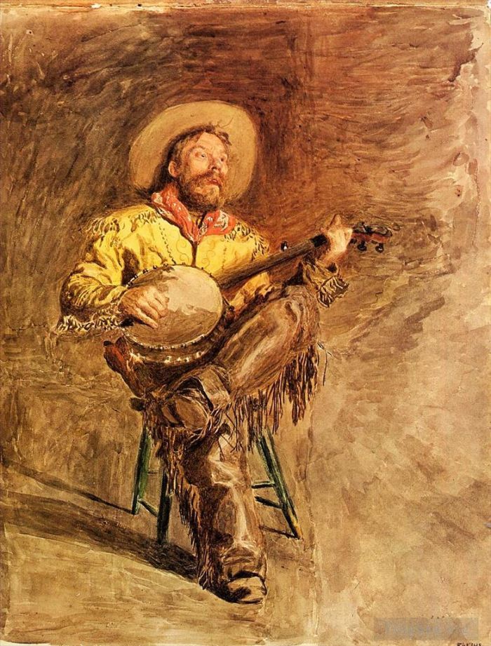 Thomas Cowperthwait Eakins Types de peintures - Chant de cow-boy