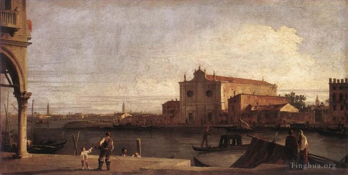 Thomas Gainsborough Peinture à l'huile - CANALETTO Vue de San Giovanni Dei Battuti à Murano