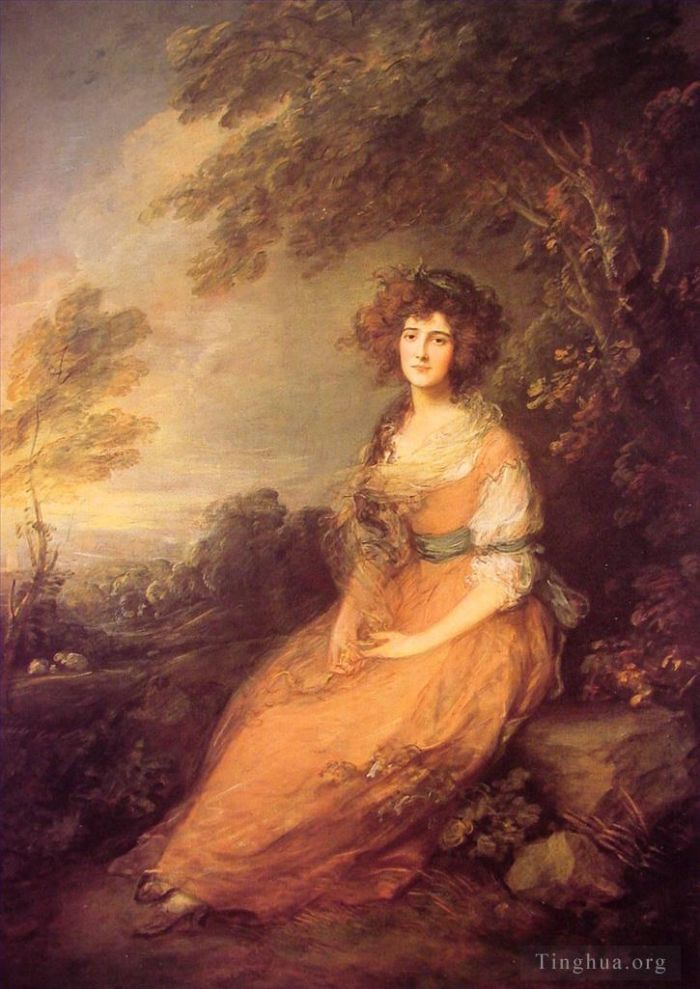 Thomas Gainsborough Peinture à l'huile - Mme Sheridan