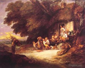 Thomas Gainsborough œuvres - Le paysage de la porte du chalet