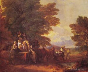 Thomas Gainsborough œuvres - Le paysage du wagon de récolte
