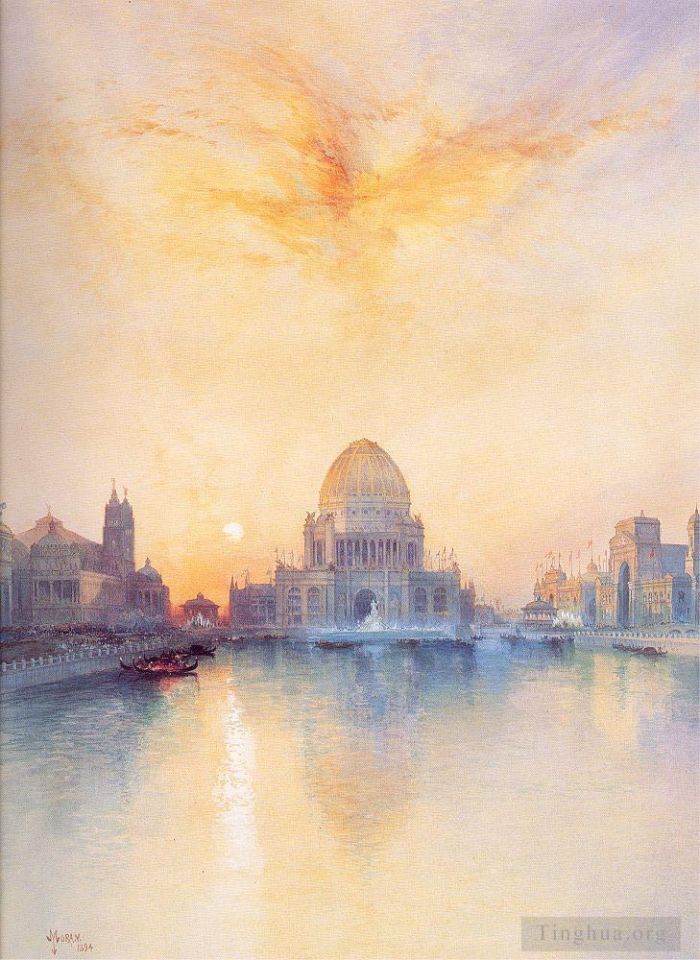 Thomas Moran Peinture à l'huile - Exposition universelle de Chicago