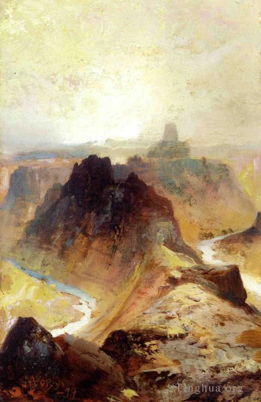 Thomas Moran Peinture à l'huile - Grand Canyon Utah