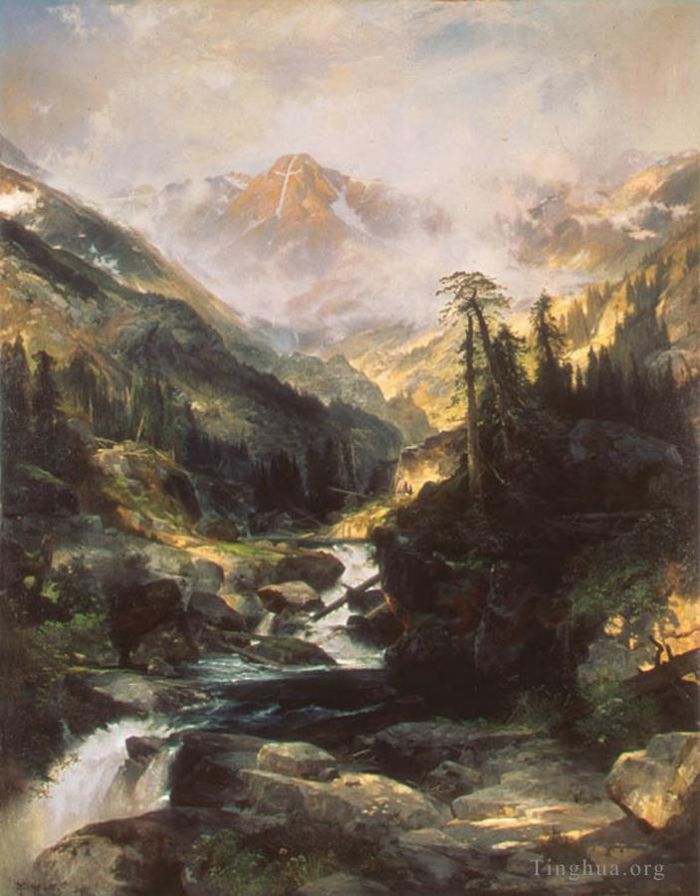 Thomas Moran Peinture à l'huile - Montagne de la Sainte Croix