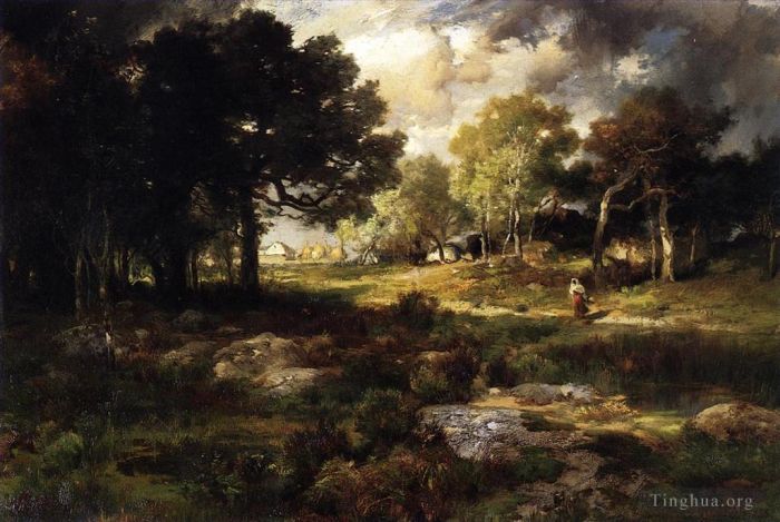 Thomas Moran Peinture à l'huile - Paysage romantique