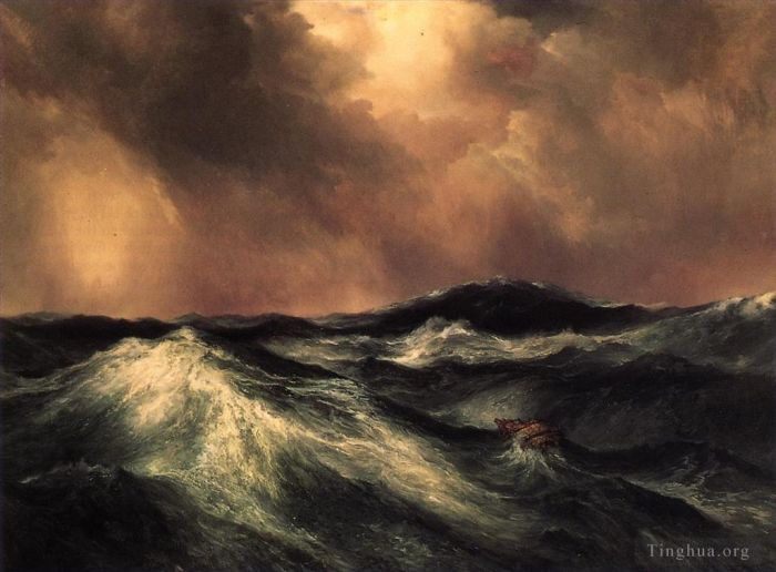 Thomas Moran Peinture à l'huile - La mer en colère