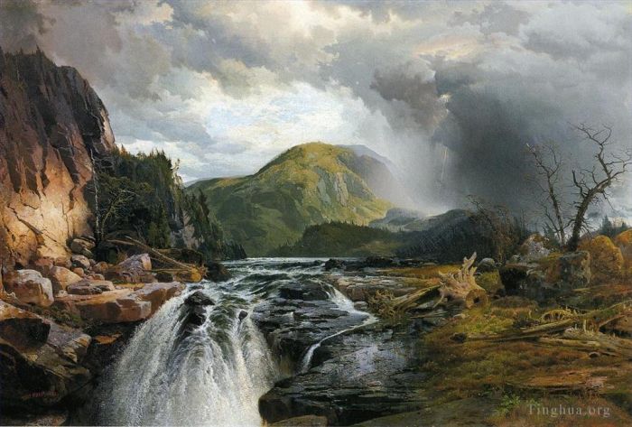 Thomas Moran Peinture à l'huile - Les étendues sauvages du lac Supérieur