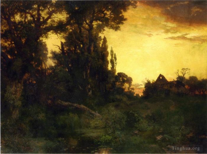 Thomas Moran Peinture à l'huile - Crépuscule