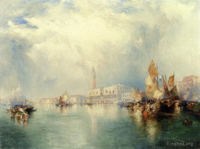 Thomas Moran Peinture à l'huile - Grand Canal de Venise