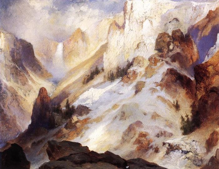 Thomas Moran Peinture à l'huile - Canyon de Yellowstone