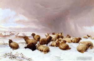 Thomas Sidney Cooper œuvres - Moutons en hiver