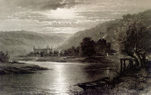 Thomas Sidney Cooper œuvres - Abbaye de Tintern Clair de lune sur le paysage de Wye Thomas Sidney Cooper