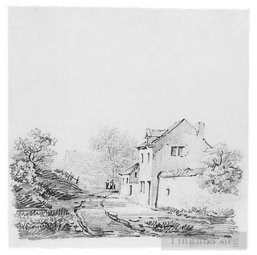 Thomas Sidney Cooper Types de peintures - Paysage du village