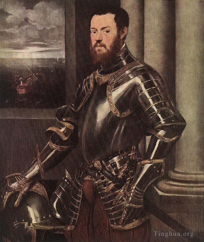Tintoretto Peinture à l'huile - L'homme en armure
