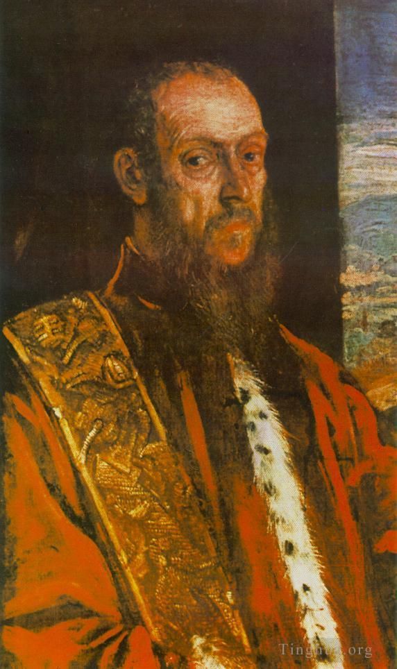Tintoretto Peinture à l'huile - Portrait de Vincenzo Morosini