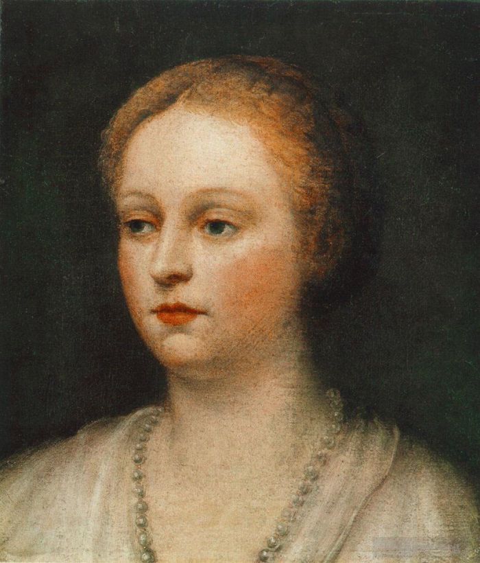 Tintoretto Peinture à l'huile - Portrait d'une femme