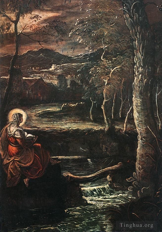 Tintoretto Peinture à l'huile - Sainte Marie d'Egypte