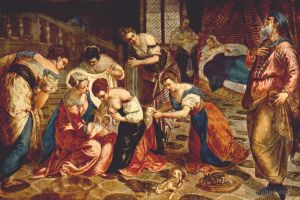 Tintoretto œuvres - La naissance de saint Jean-Baptiste