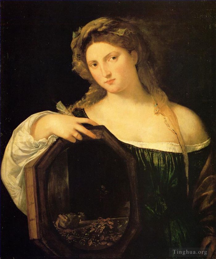 Titien Peinture à l'huile - Amour profane ou vanité 1514