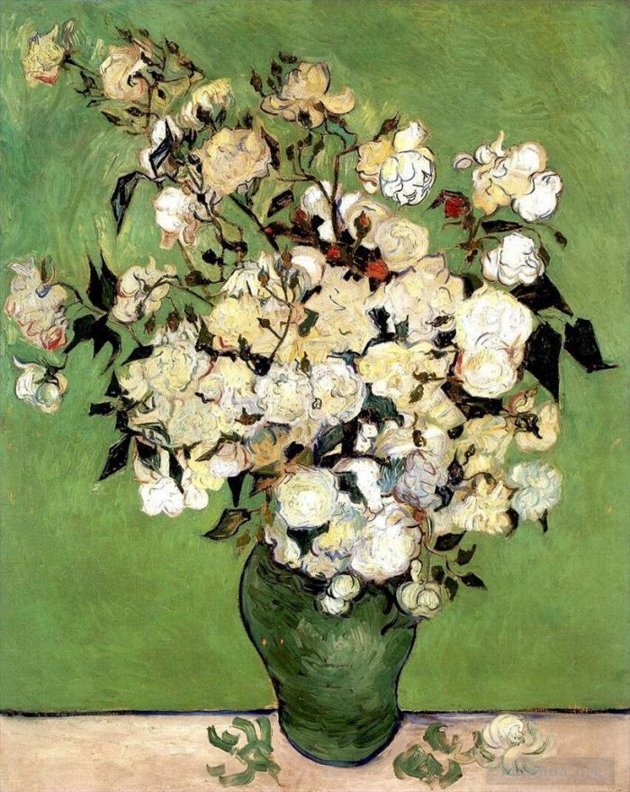 Vincent Willem Van Gogh Peinture à l'huile - Un vase de roses