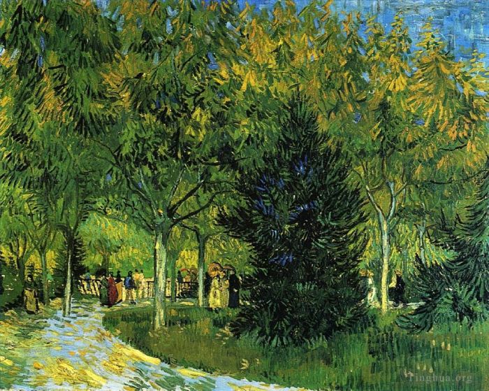 Vincent Willem Van Gogh Peinture à l'huile - Avenue dans le parc