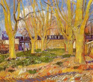 Vincent Willem Van Gogh œuvres - Allée des Platanes près de la gare d'Arles