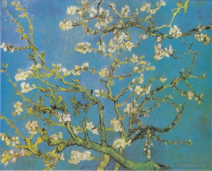 Vincent Willem Van Gogh Peinture à l'huile - Branches avec fleur d'amandier 2