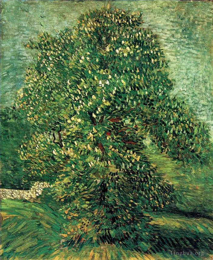 Vincent Willem Van Gogh Peinture à l'huile - Châtaignier en fleurs 2