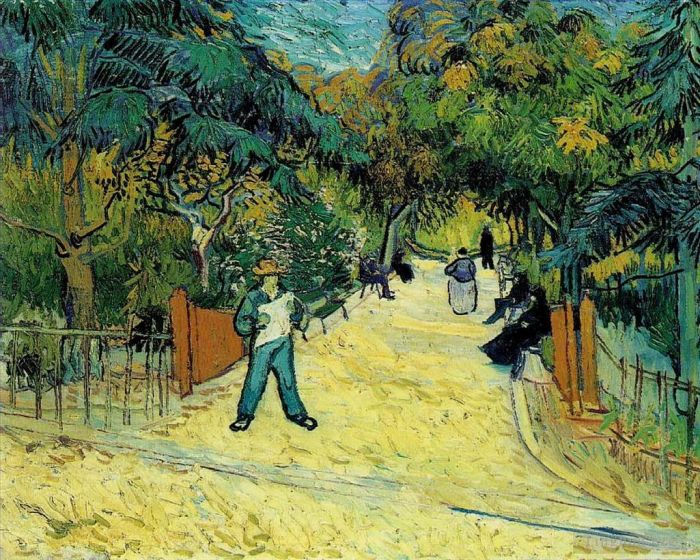 Vincent Willem Van Gogh Peinture à l'huile - Entrée du Jardin Public d'Arles