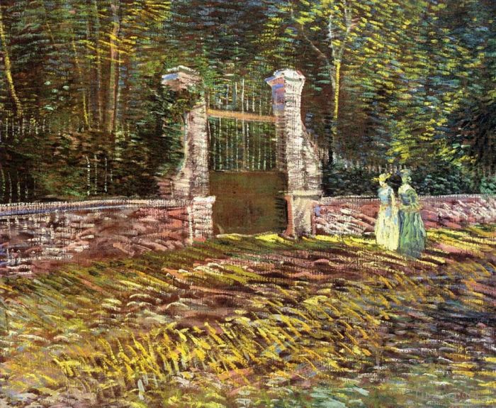 Vincent Willem Van Gogh Peinture à l'huile - Entrée au Parc Voyer d Argenson à Asnières