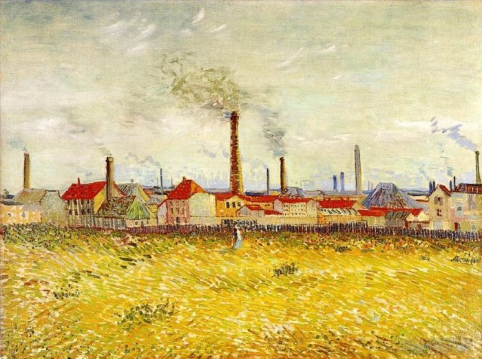 Vincent Willem Van Gogh Peinture à l'huile - Les usines d'Asnières vues du quai de Clichy