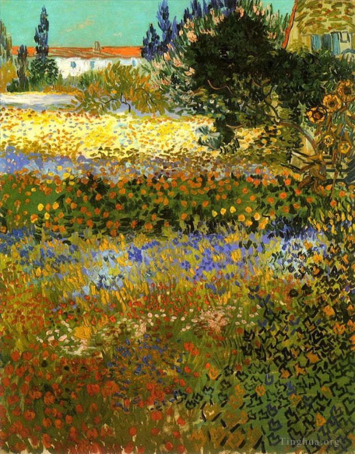 Vincent Willem Van Gogh Peinture à l'huile - Jardin fleuri