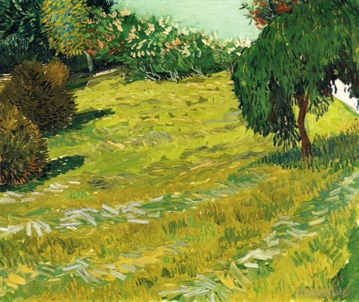 Vincent Willem Van Gogh Peinture à l'huile - Jardin avec saule pleureur
