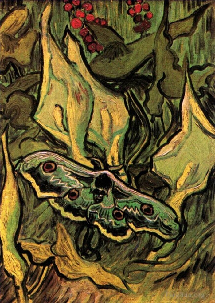 Vincent Willem Van Gogh Peinture à l'huile - Grand papillon paon