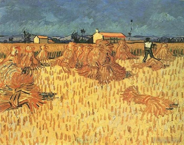 Vincent Willem Van Gogh Peinture à l'huile - Récolte en Provence