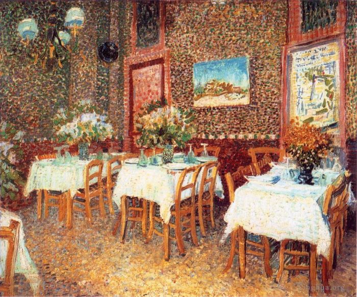 Vincent Willem Van Gogh Peinture à l'huile - Intérieur d'un restaurant 2