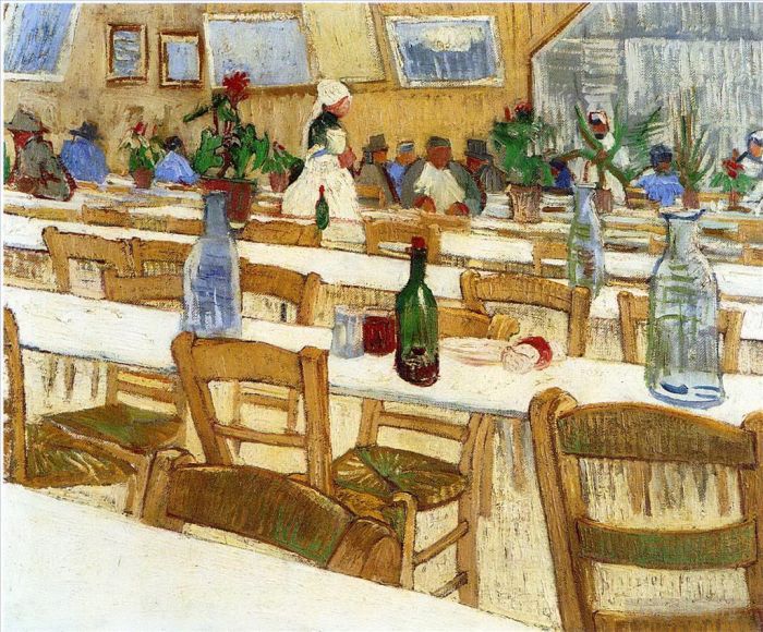 Vincent Willem Van Gogh Peinture à l'huile - Intérieur d'un restaurant