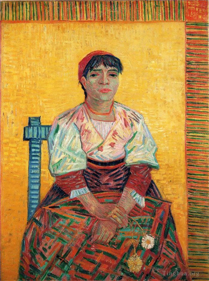 Vincent Willem Van Gogh Peinture à l'huile - Femme italienne Agostina Segatori