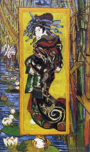 Vincent Willem Van Gogh œuvres - Japonaiserie Oiran d'après Kesai Eisen