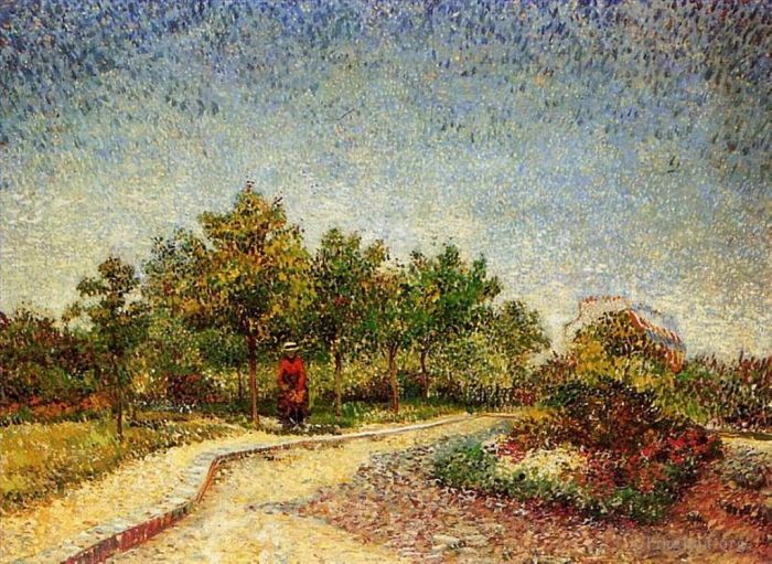 Vincent Willem Van Gogh Peinture à l'huile - Ruelle de Parc Voyer d Argenson à Asnières