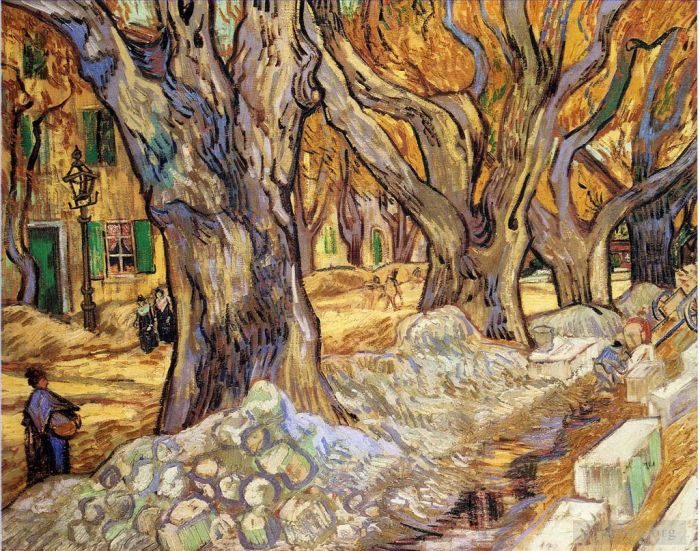 Vincent Willem Van Gogh Peinture à l'huile - Grands platanes