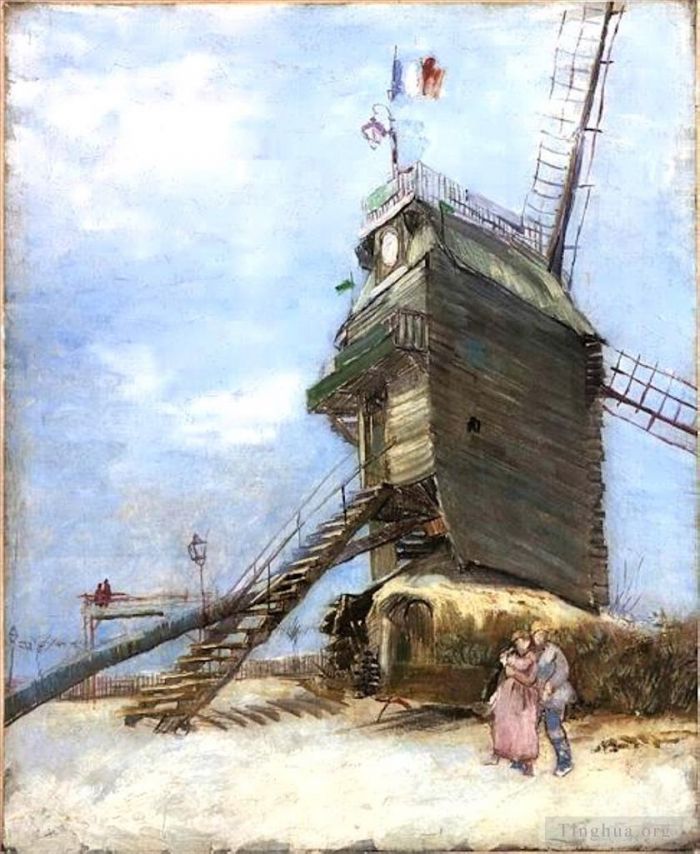 Vincent Willem Van Gogh Peinture à l'huile - Le Moulin de la Galette 4