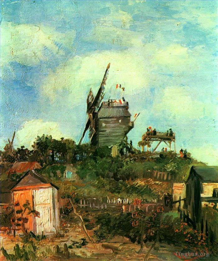 Vincent Willem Van Gogh Peinture à l'huile - Le Moulin de la Gallette 3