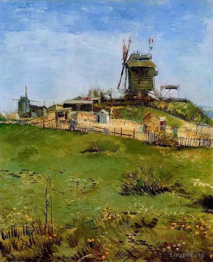 Vincent Willem Van Gogh Peinture à l'huile - Le Moulin de la Gallette