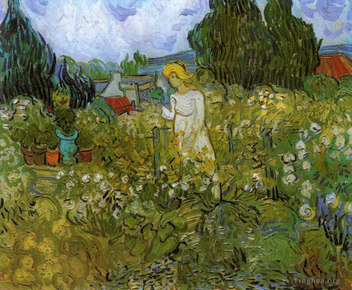 Vincent Willem Van Gogh Peinture à l'huile - Mademoiselle Gachet dans son jardin à Auvers sur Oise
