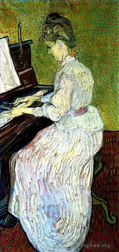 Vincent Willem Van Gogh Peinture à l'huile - Marguerite Gachet au piano