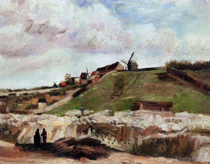 Vincent Willem Van Gogh Peinture à l'huile - Montmartre la carrière et les moulins à vent